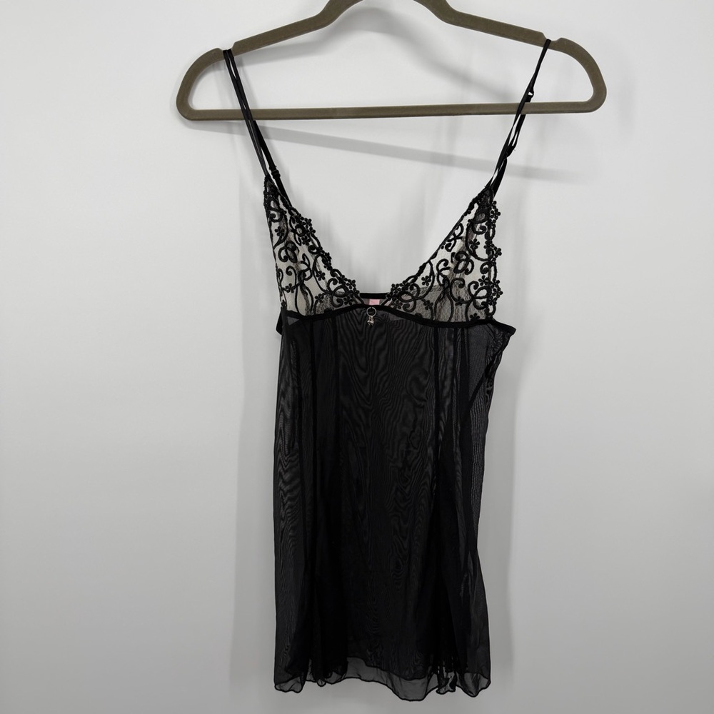 Vintage Y2K Victoria’s Secret Black Lace Slip